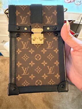 Louis Vuitton Monogram Canvas Trunk Crossbody in Brown and Black
